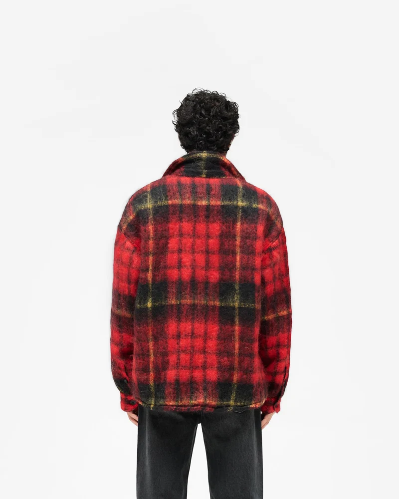 Mohair Overshirt - Red Check