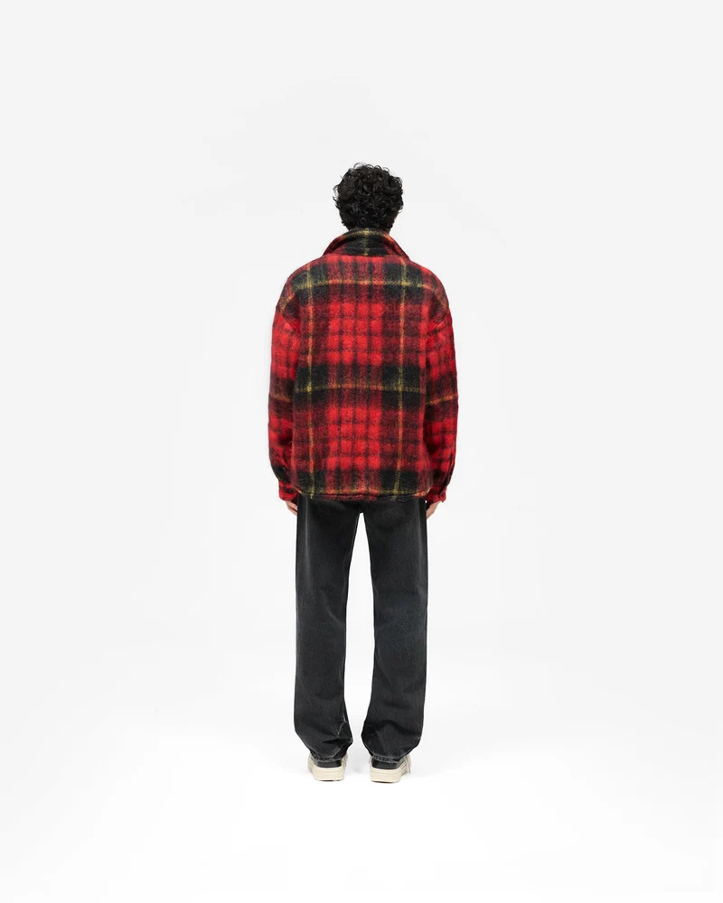 Mohair Overshirt - Red Check