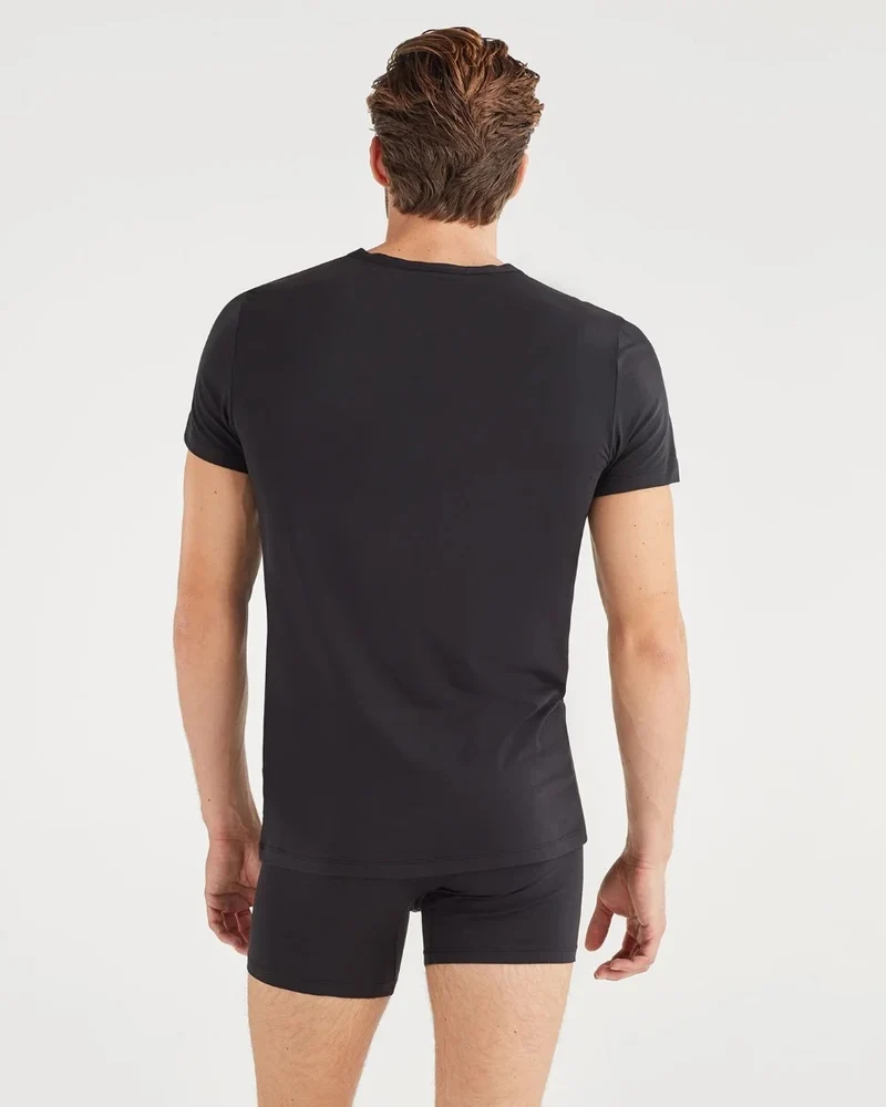 V-Neck Tee 2 Pack in Black