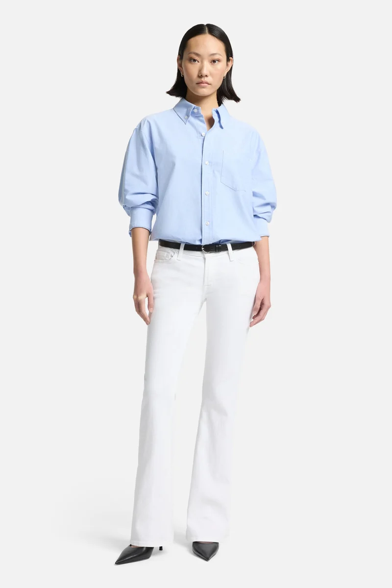 Tailorless Broken Twill Original Bootcut in White