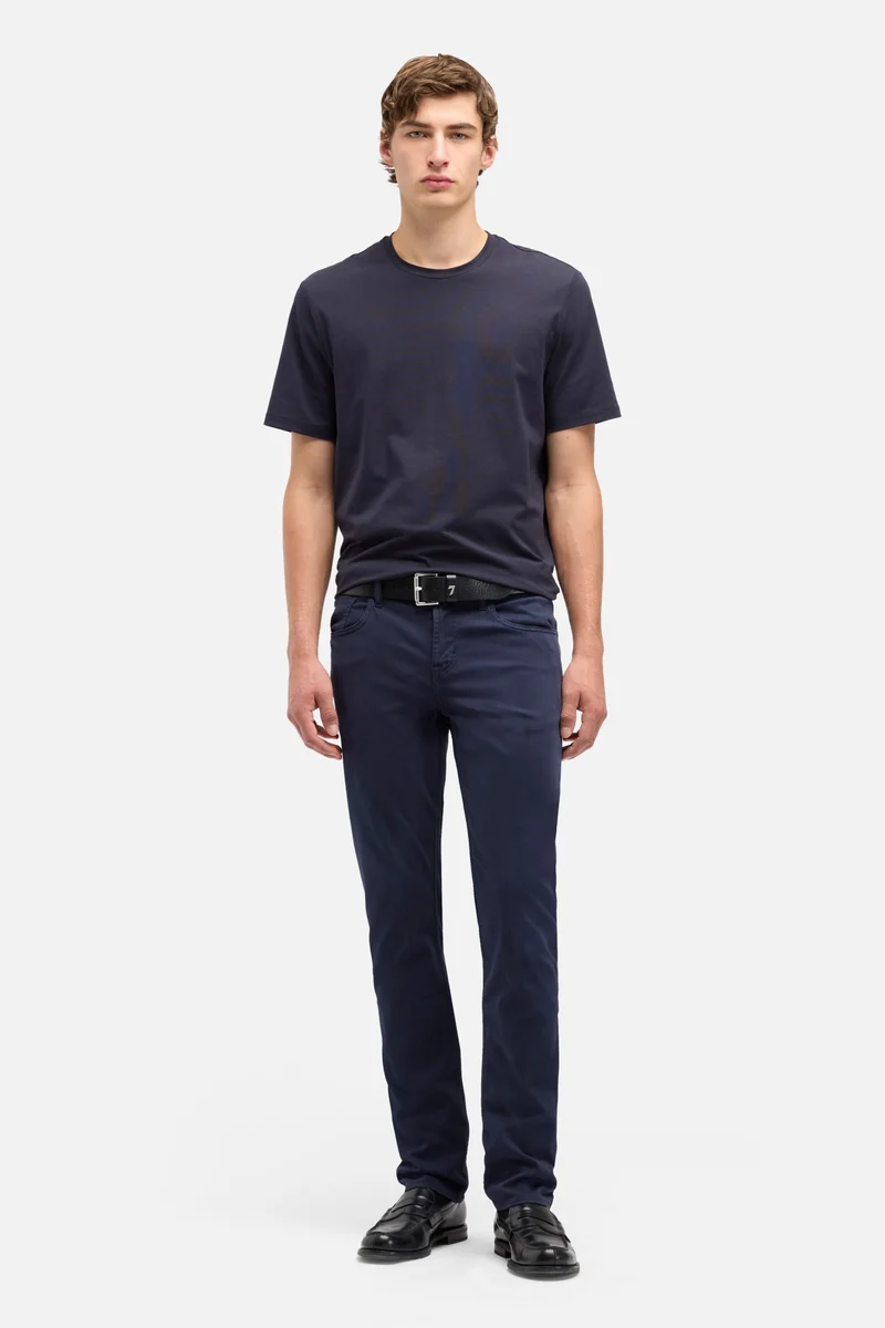 Luxe Performance Stretch Sateen Slimmy in Navy