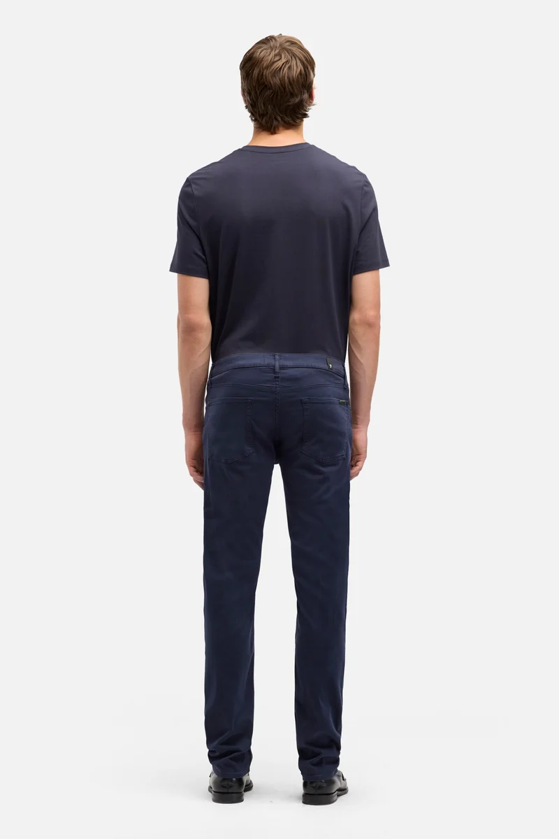 Luxe Performance Stretch Sateen Slimmy in Navy