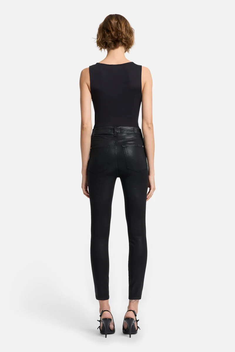 B(air) High Waist Ankle Skinny in Coated Black