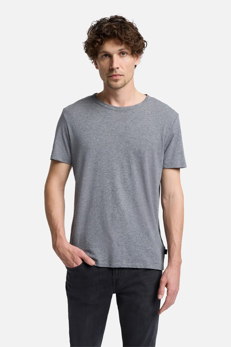 Featherweight Cotton Tee in Heather Grey