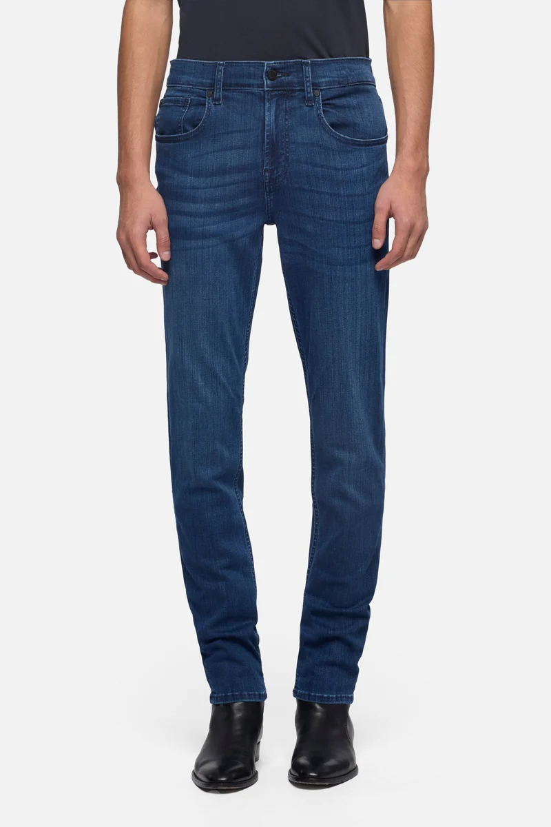Luxe Performance Plus Slimmy Tapered In Mid-Blue