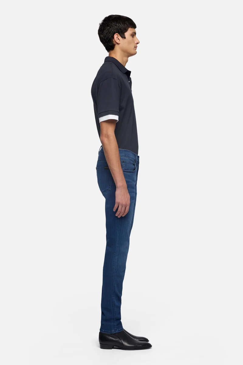 Luxe Performance Plus Slimmy Tapered In Mid-Blue