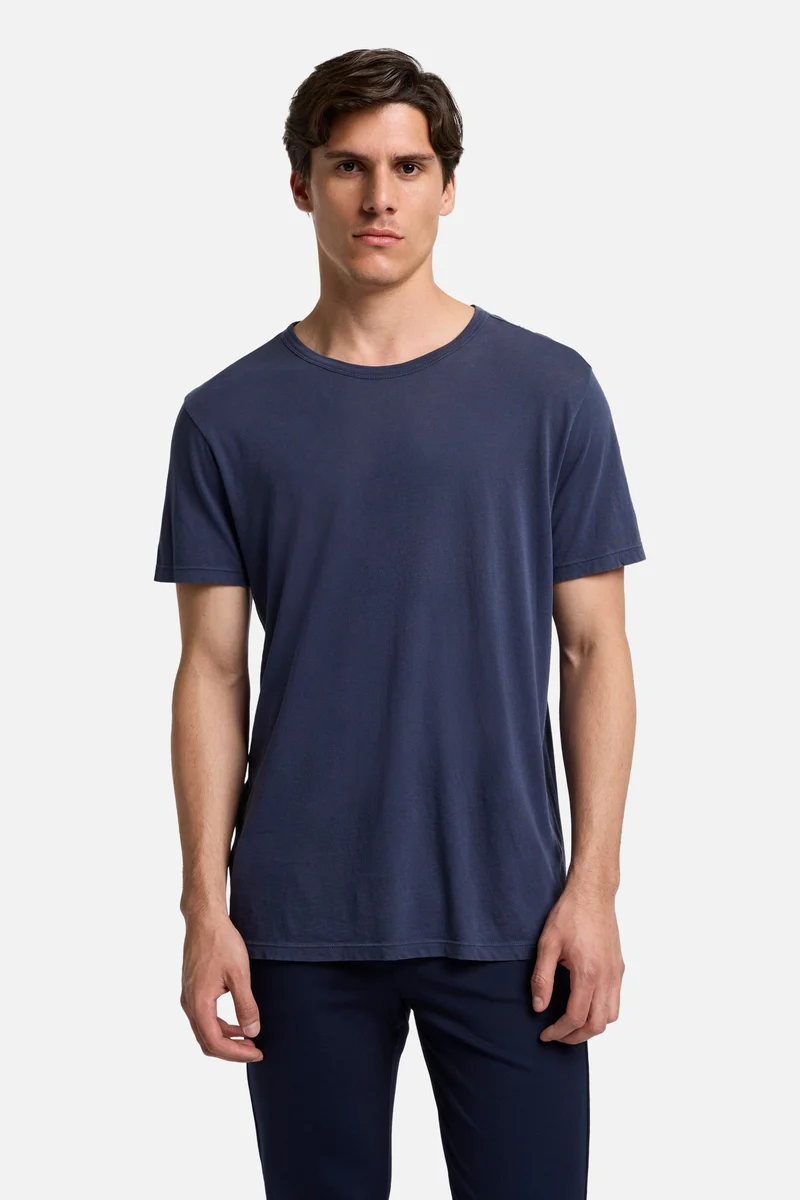 Featherweight Cotton Tee in Navy