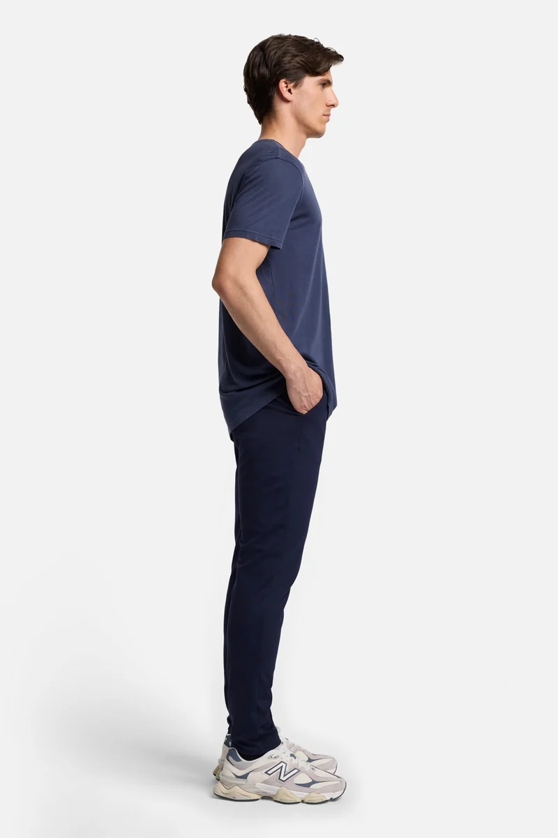Featherweight Cotton Tee in Navy