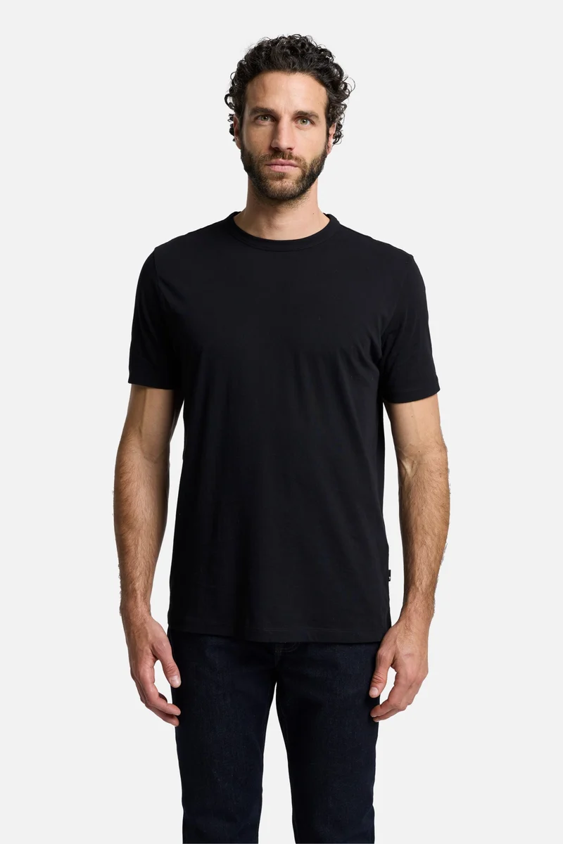 Featherweight Cotton Tee in Black
