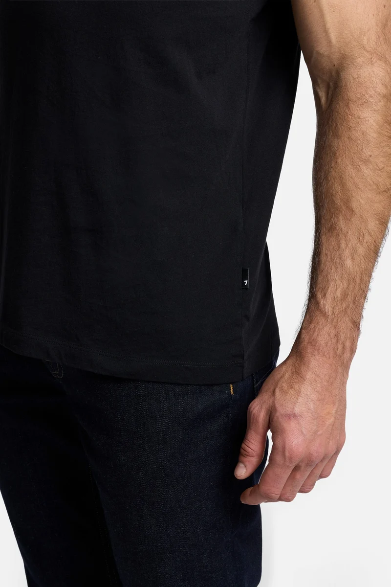 Featherweight Cotton Tee in Black