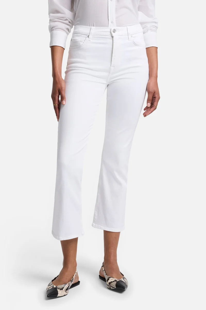 Slim Illusion High Waist Slim Kick in Luxe White