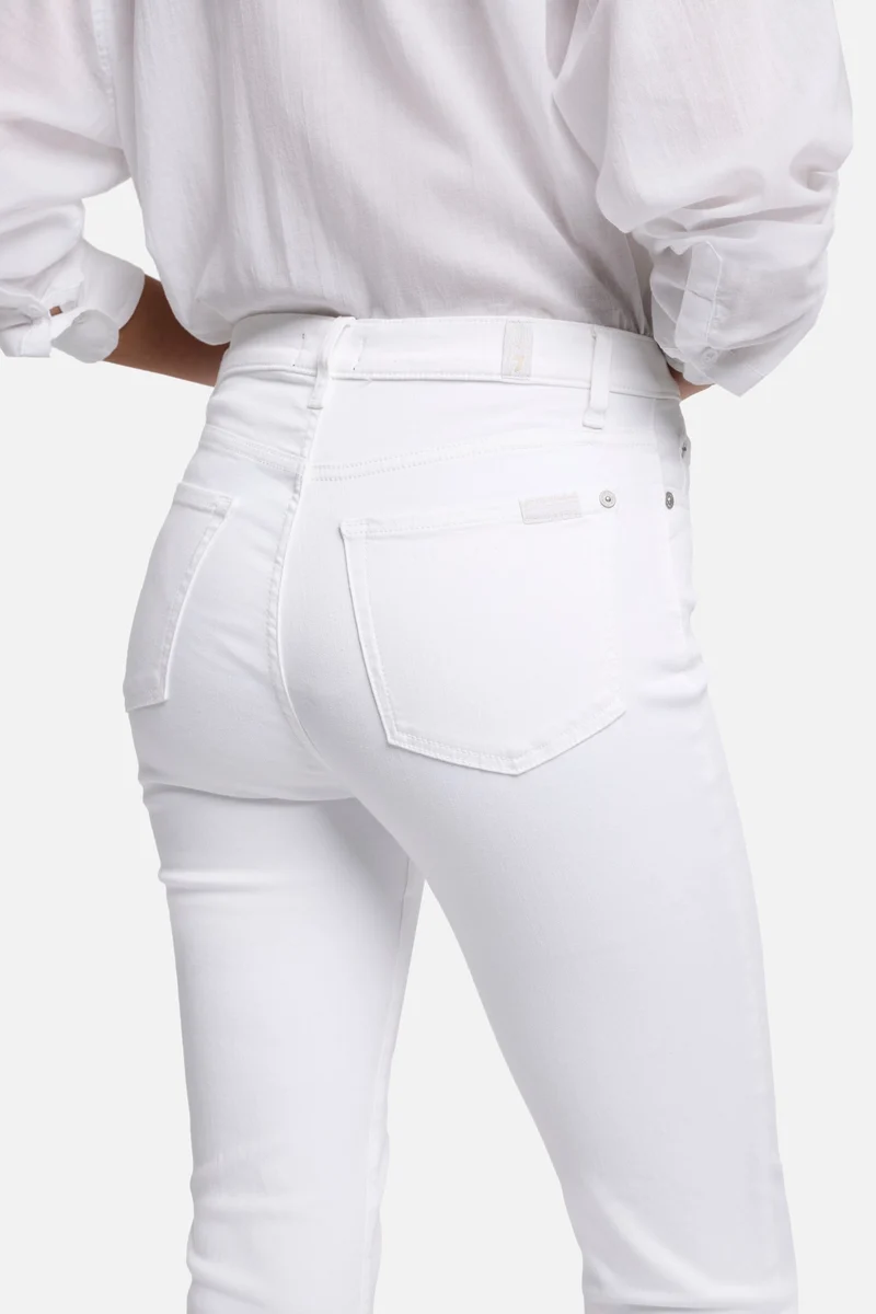 Slim Illusion High Waist Slim Kick in Luxe White