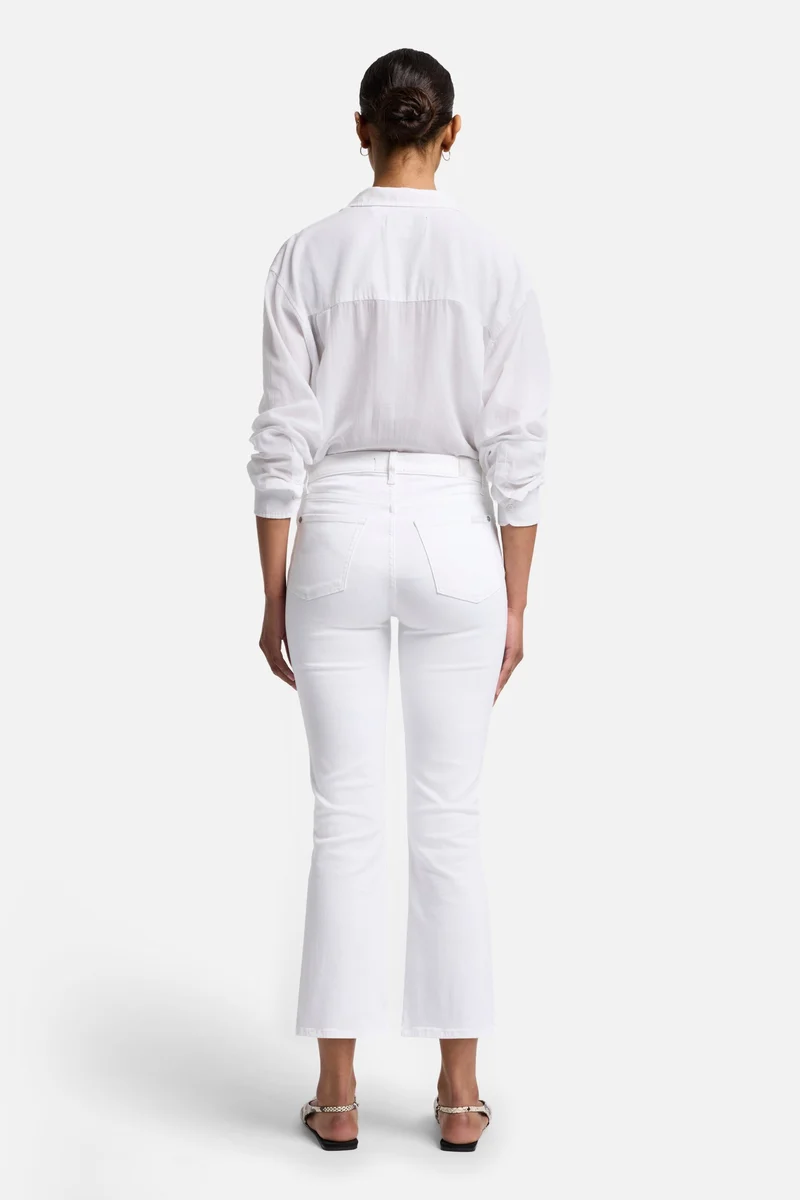 Slim Illusion High Waist Slim Kick in Luxe White