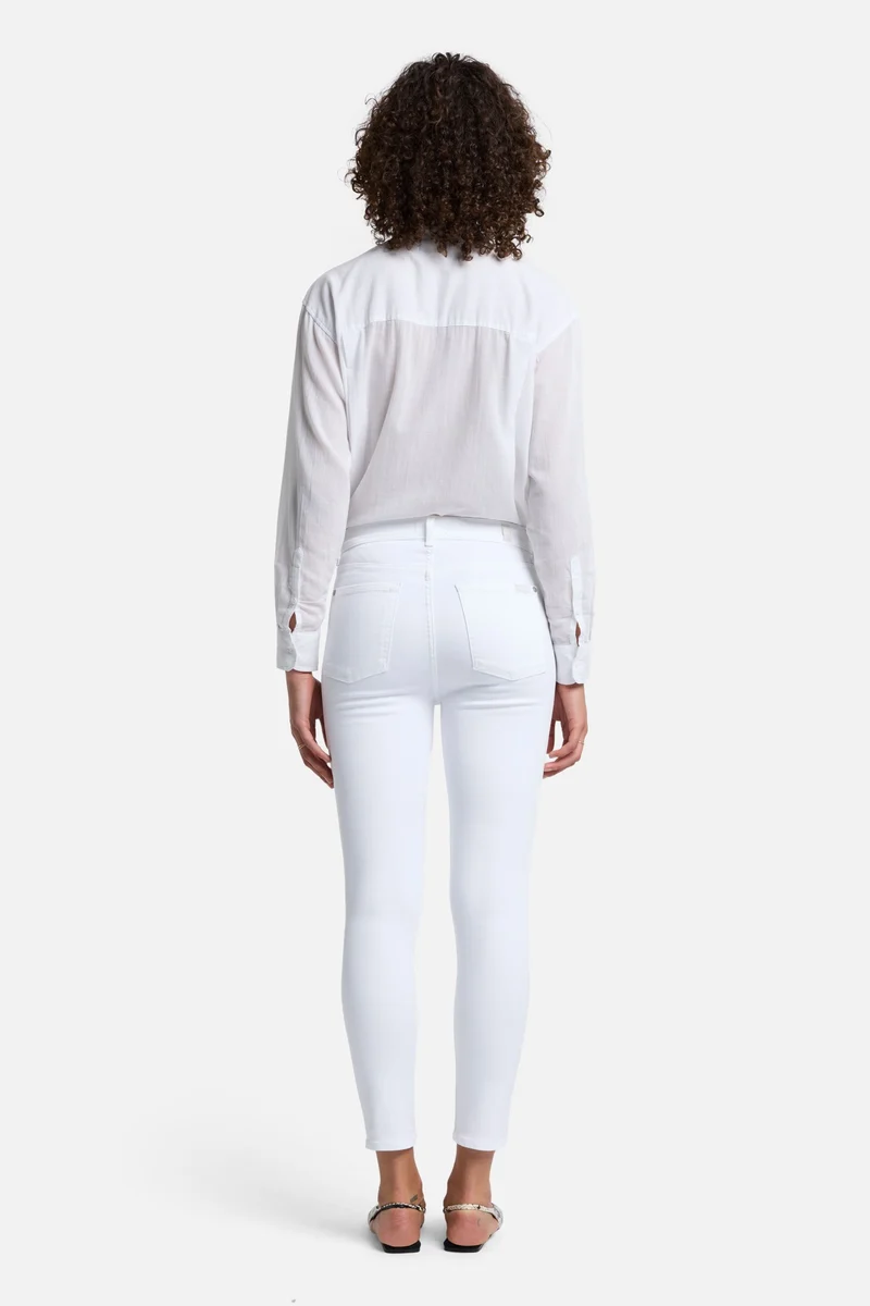 Slim Illusion High Waist Ankle Skinny in Luxe White