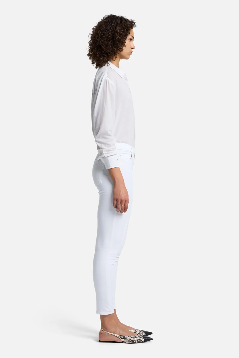 Slim Illusion High Waist Ankle Skinny in Luxe White