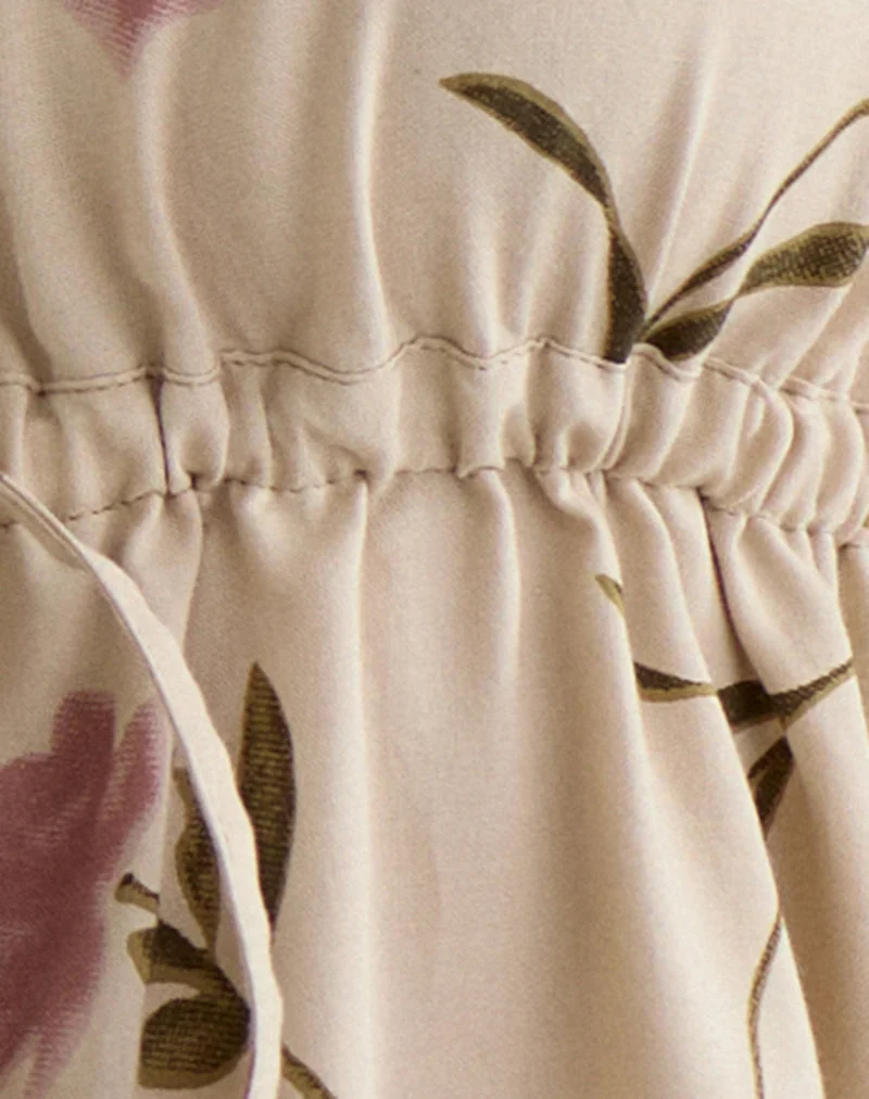 Yalova-Haltertop in „Bloom Leafy Taupe“