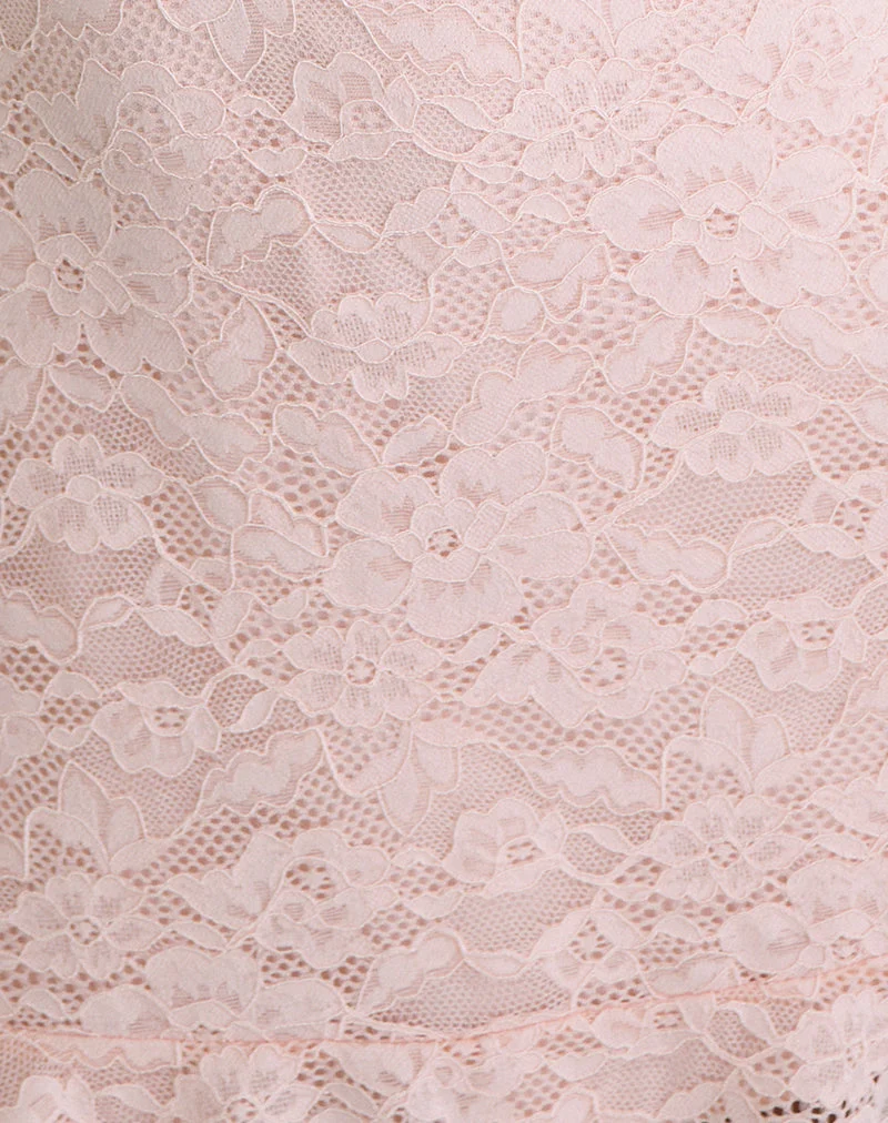 Lanaila Minikleid aus Spitze in zartem Rosa
