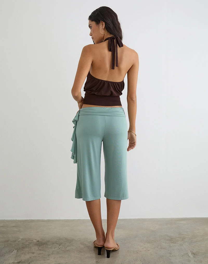 Wasana Capri-Hose in Aqua-Grau