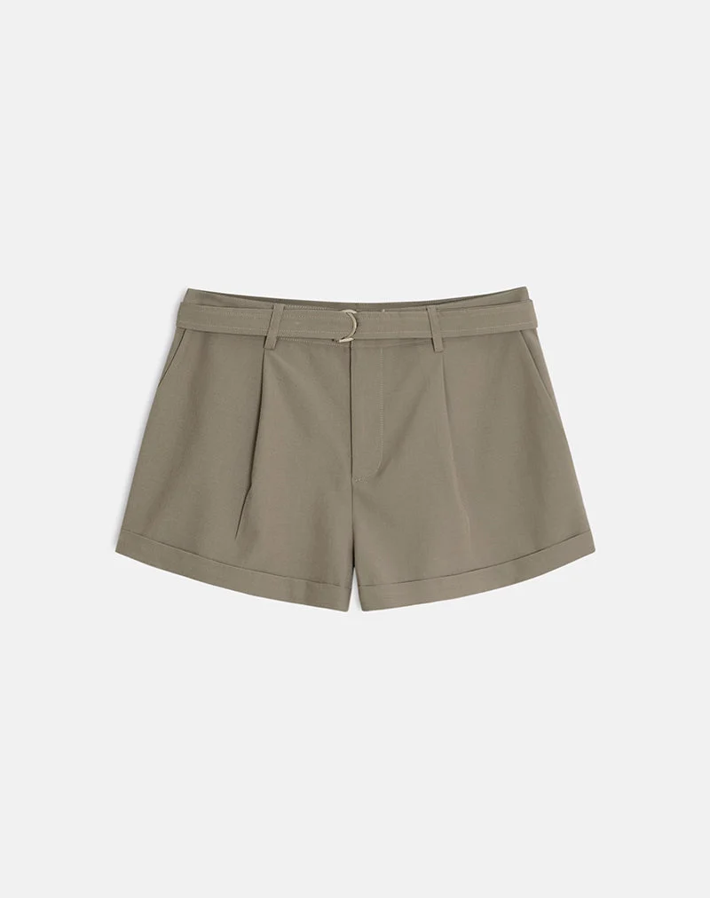Miluta Shorts in Tailoring, Dunkelbeige