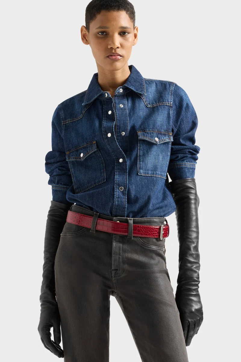 WESTERN SHIRT in Denim Rainfall
