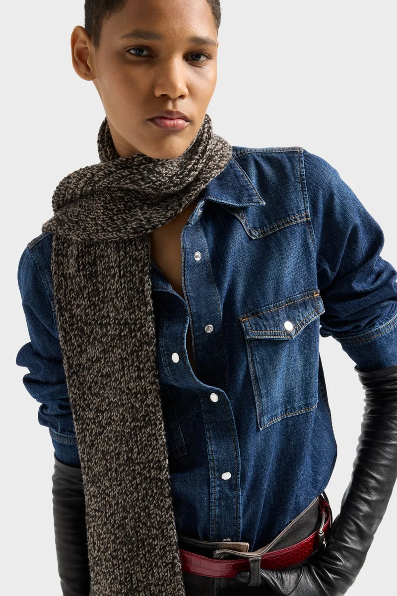 WESTERN SHIRT in Denim Rainfall