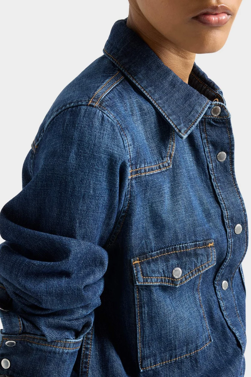 WESTERN SHIRT in Denim Rainfall