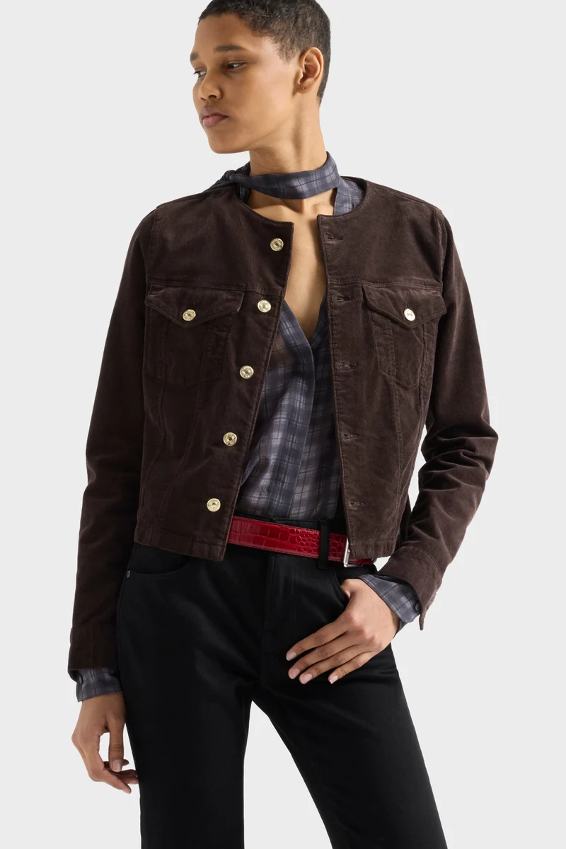 VICKY JACKET in Corduroy Coffee Bean