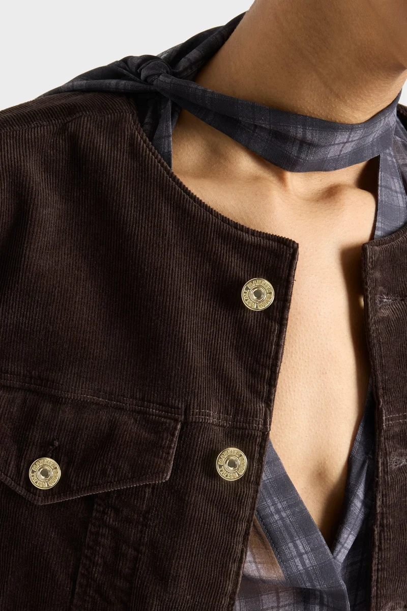 VICKY JACKET in Corduroy Coffee Bean