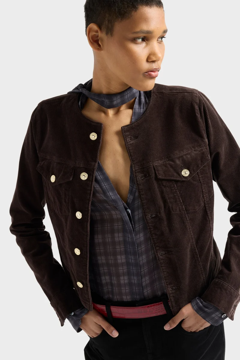 VICKY JACKET in Corduroy Coffee Bean