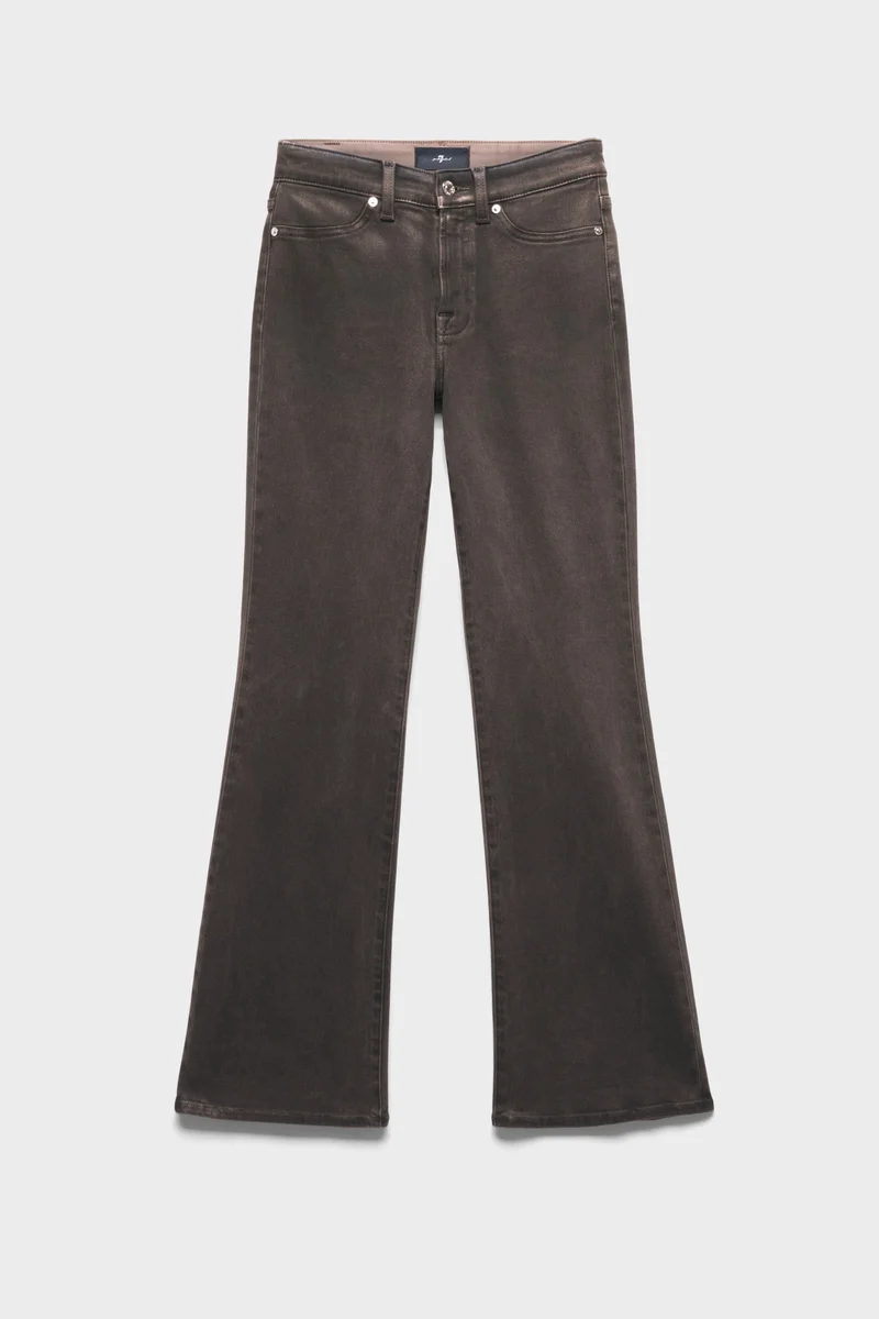 LEGGY BOOTCUT in Coated Denim Brown