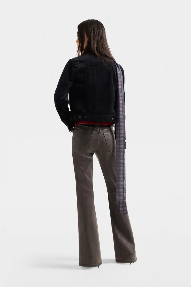 LEGGY BOOTCUT in Coated Denim Brown