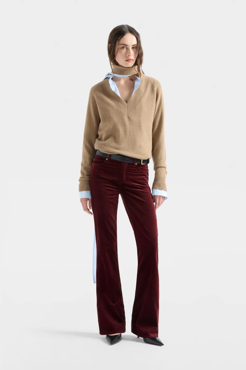 LEGGY BOOTCUT in Velvet Burgundy