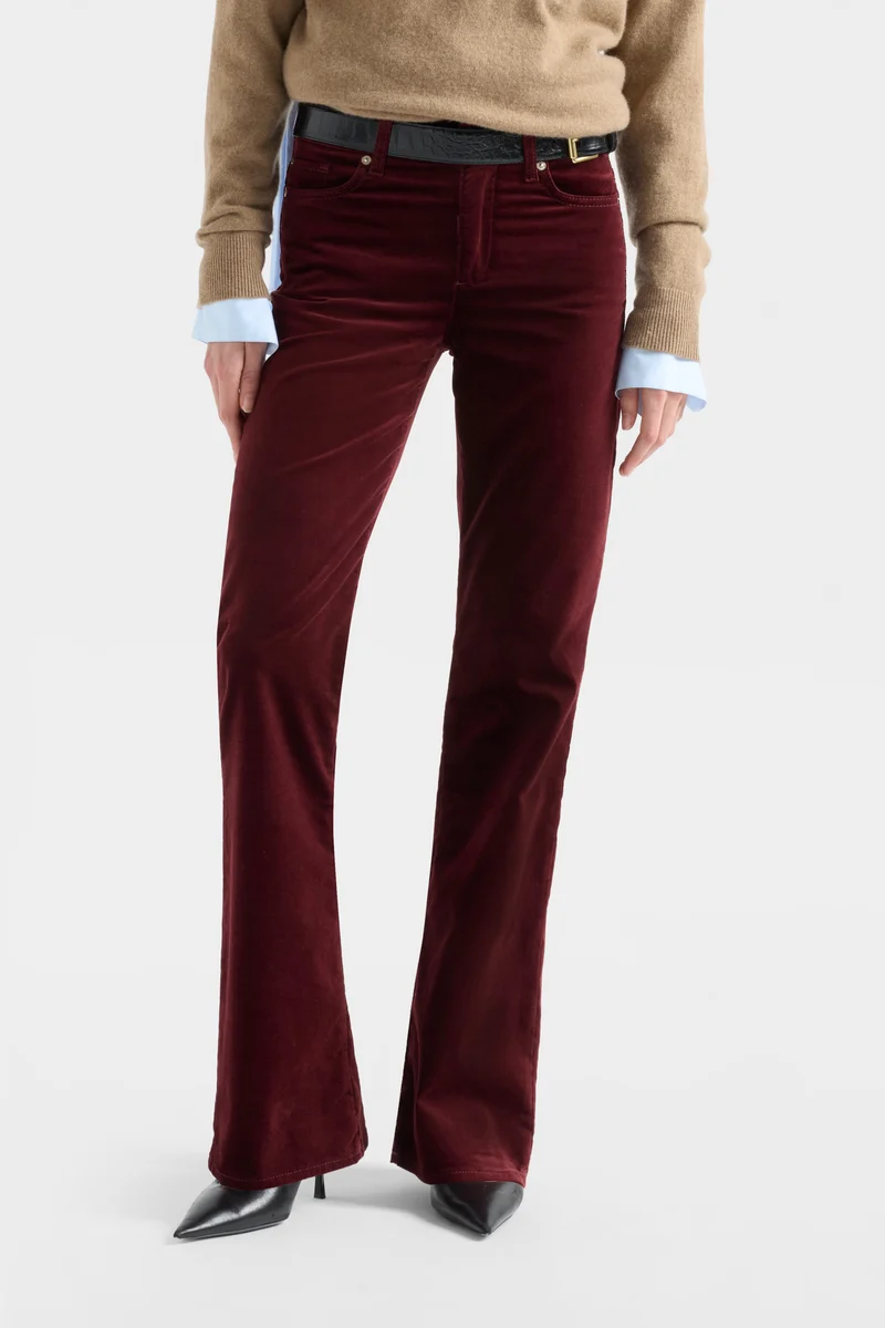 LEGGY BOOTCUT in Velvet Burgundy