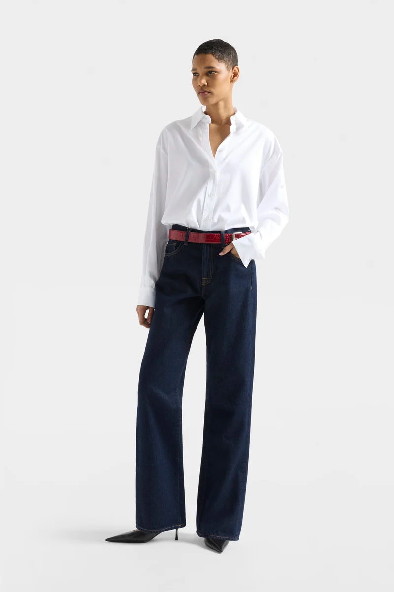 TESS TROUSER in Denim Iron Blue