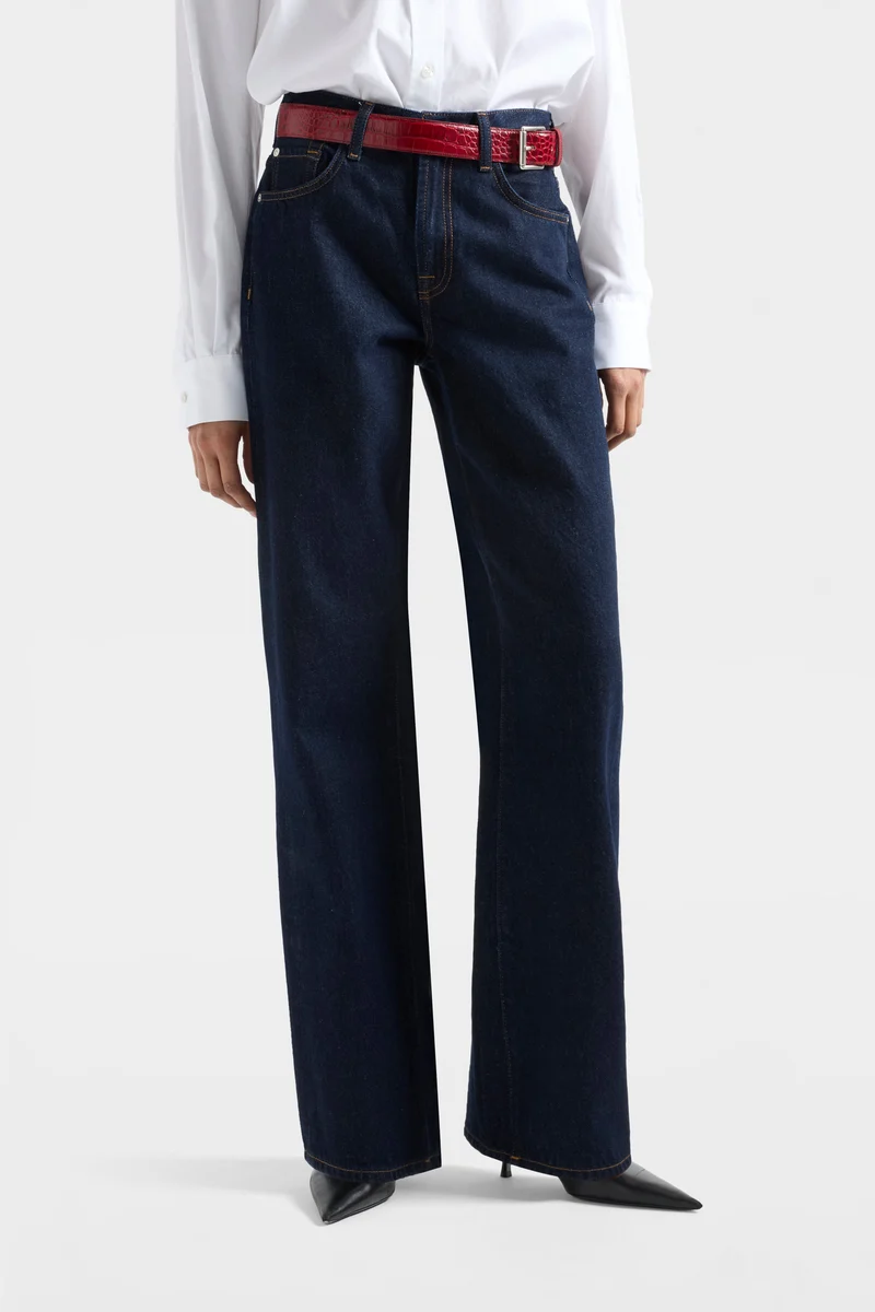 TESS TROUSER in Denim Iron Blue