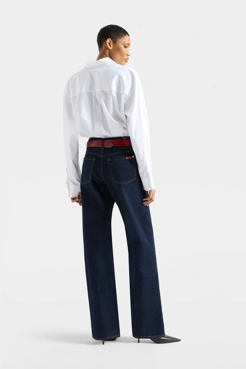TESS TROUSER in Denim Iron Blue