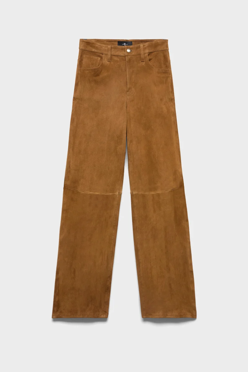 STOVEPIPE STRAIGHT in Suede Cognac