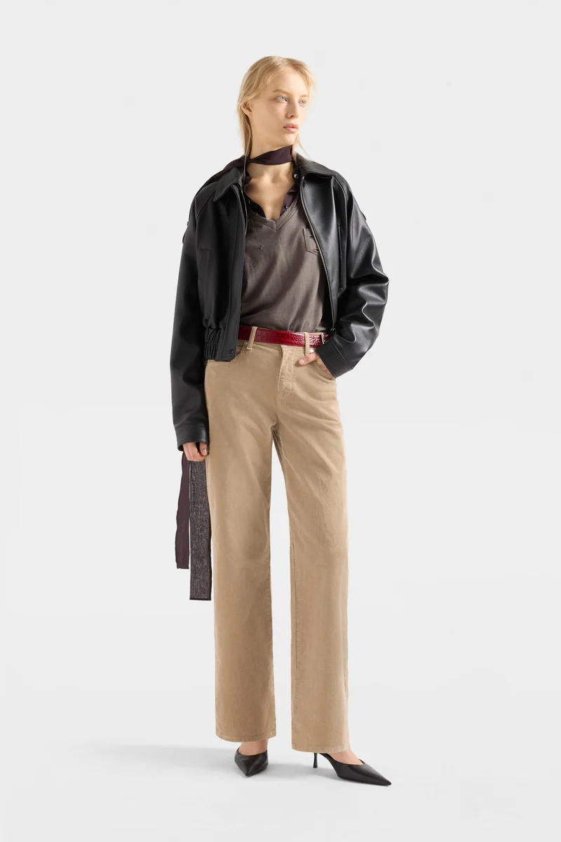 STOVEPIPE STRAIGHT in Corduroy Corduroy Winter Beige