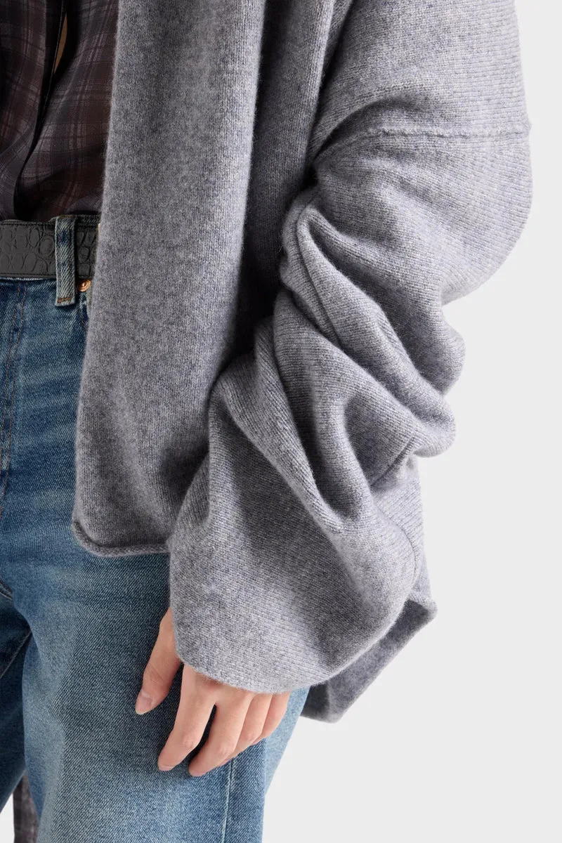 SHAWL CARDIGAN in Cashmere Wolf