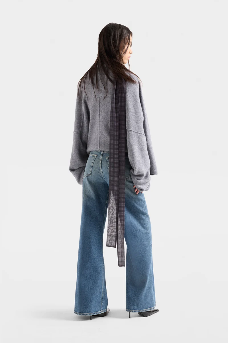 SHAWL CARDIGAN in Cashmere Wolf
