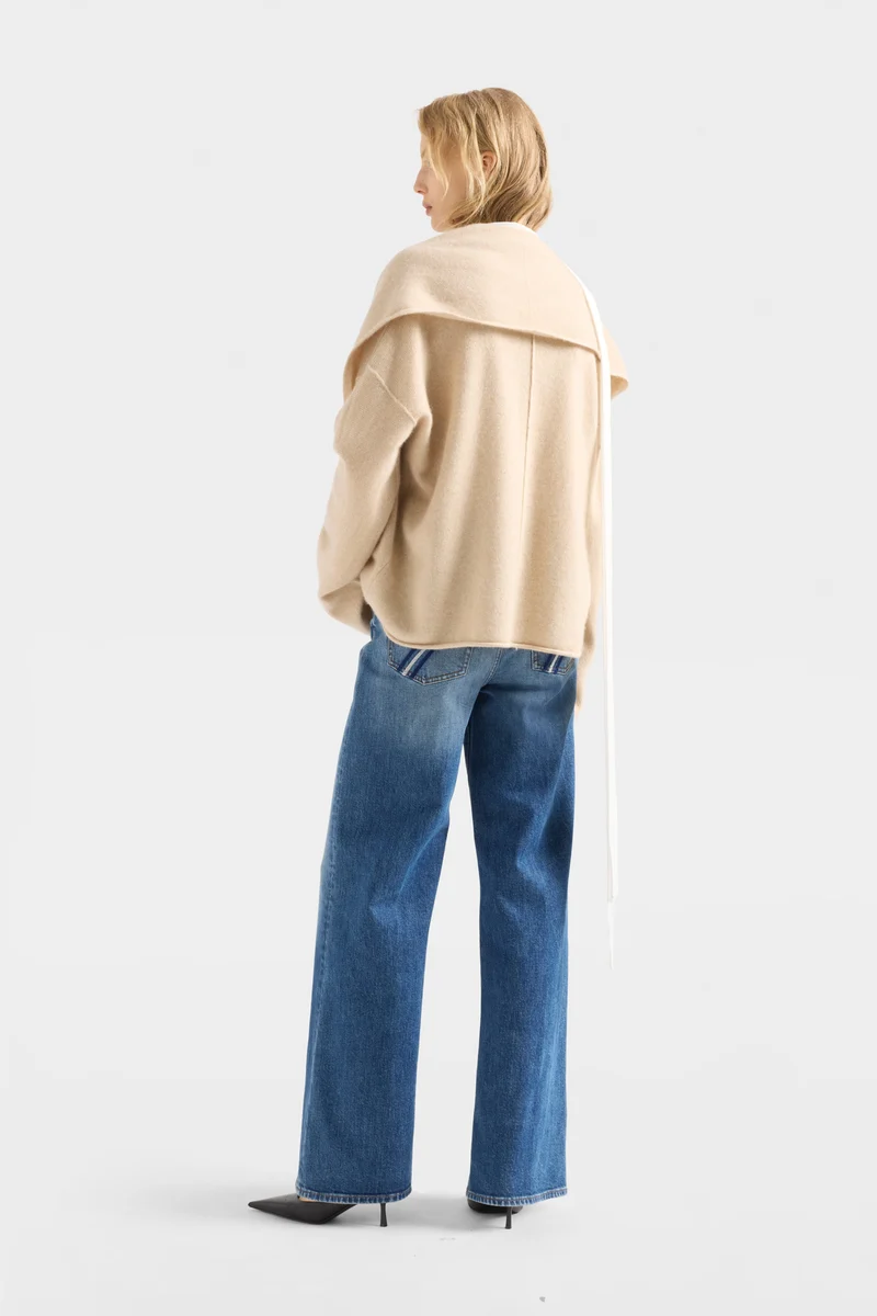 SHAWL CARDIGAN in Cashmere Birch