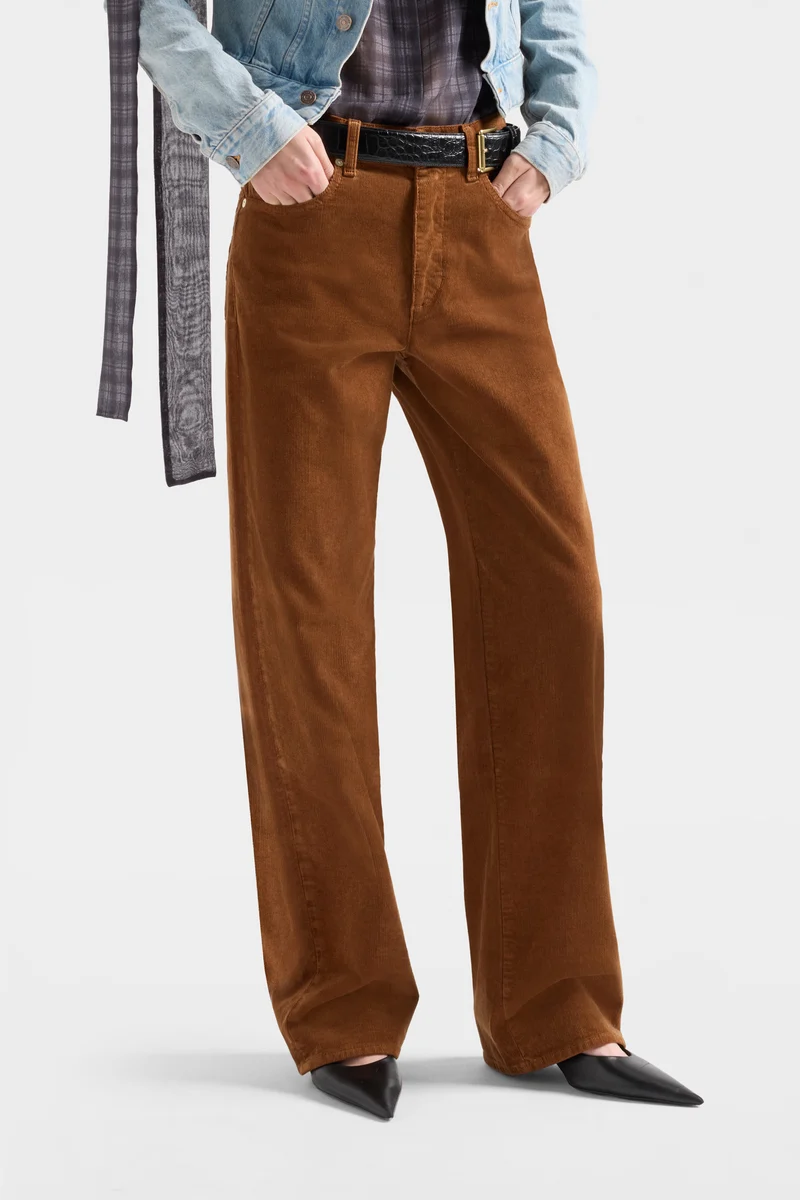 STOVEPIPE STRAIGHT in Corduroy Cognac