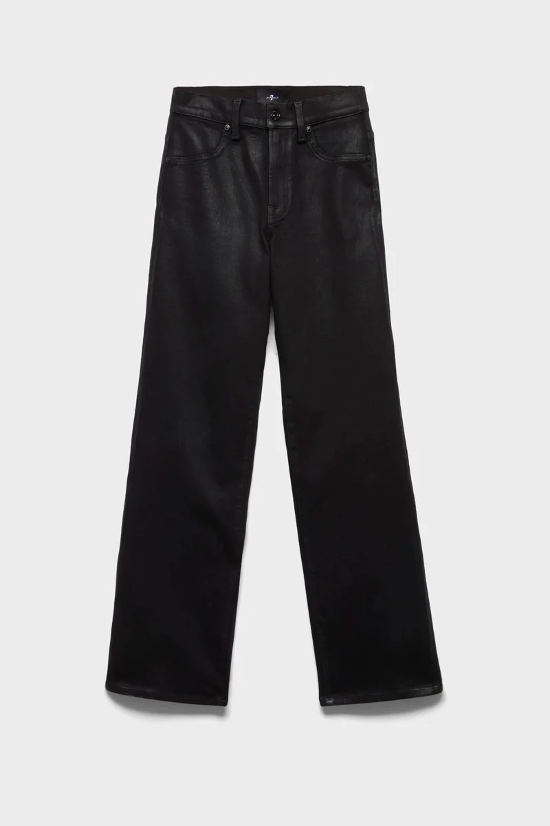 STOVEPIPE STRAIGHT in Coated Denim Black