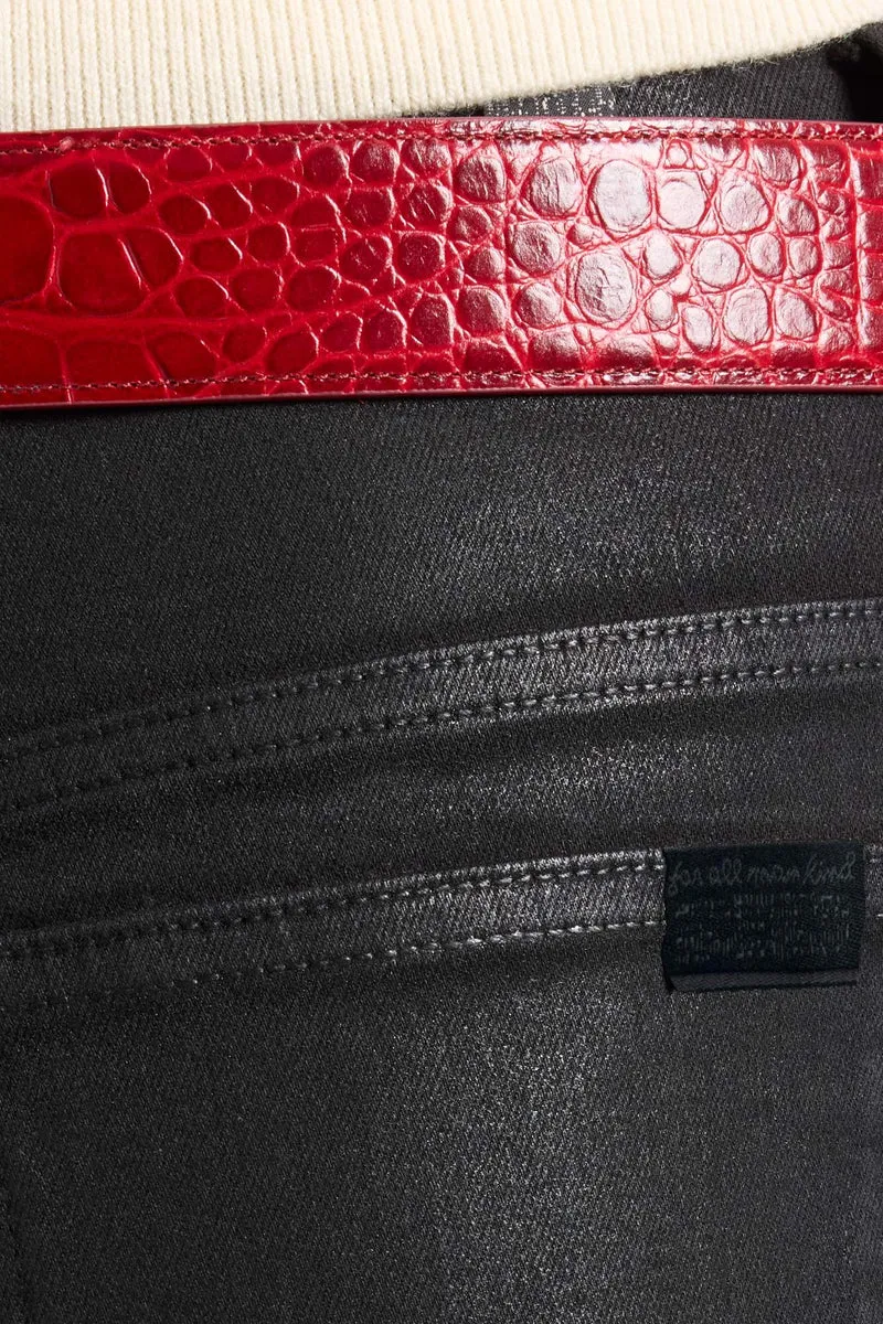 STOVEPIPE STRAIGHT in Coated Denim Black