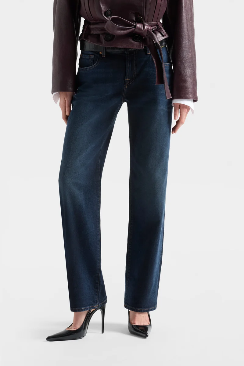 CALIE STRAIGHT in Denim Steel Dark