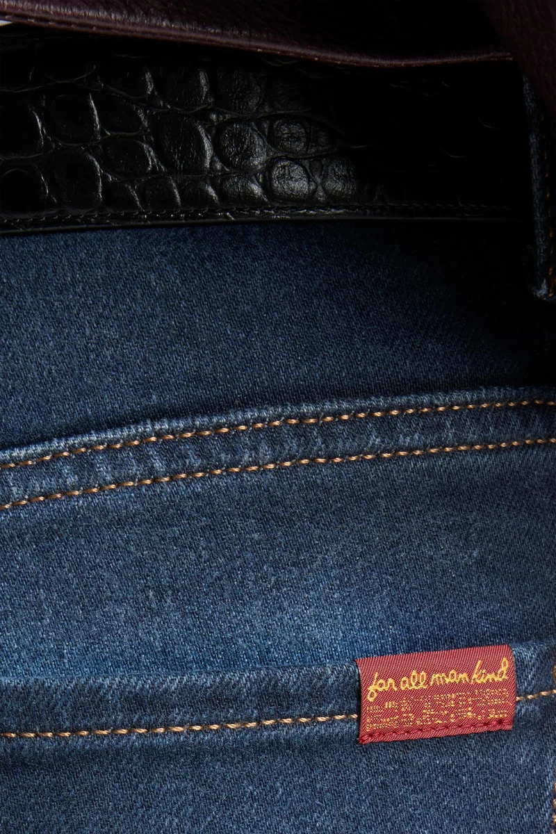 CALIE STRAIGHT in Denim Steel Dark