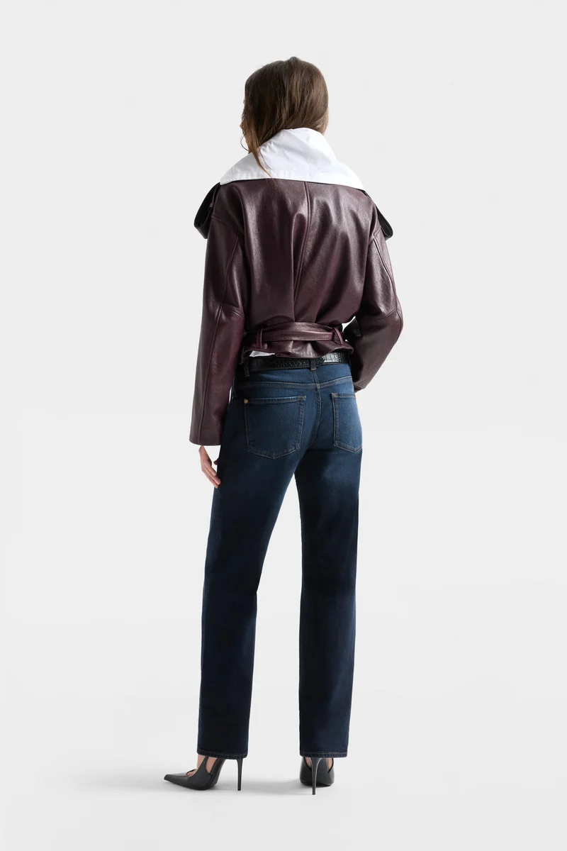 CALIE STRAIGHT in Denim Steel Dark