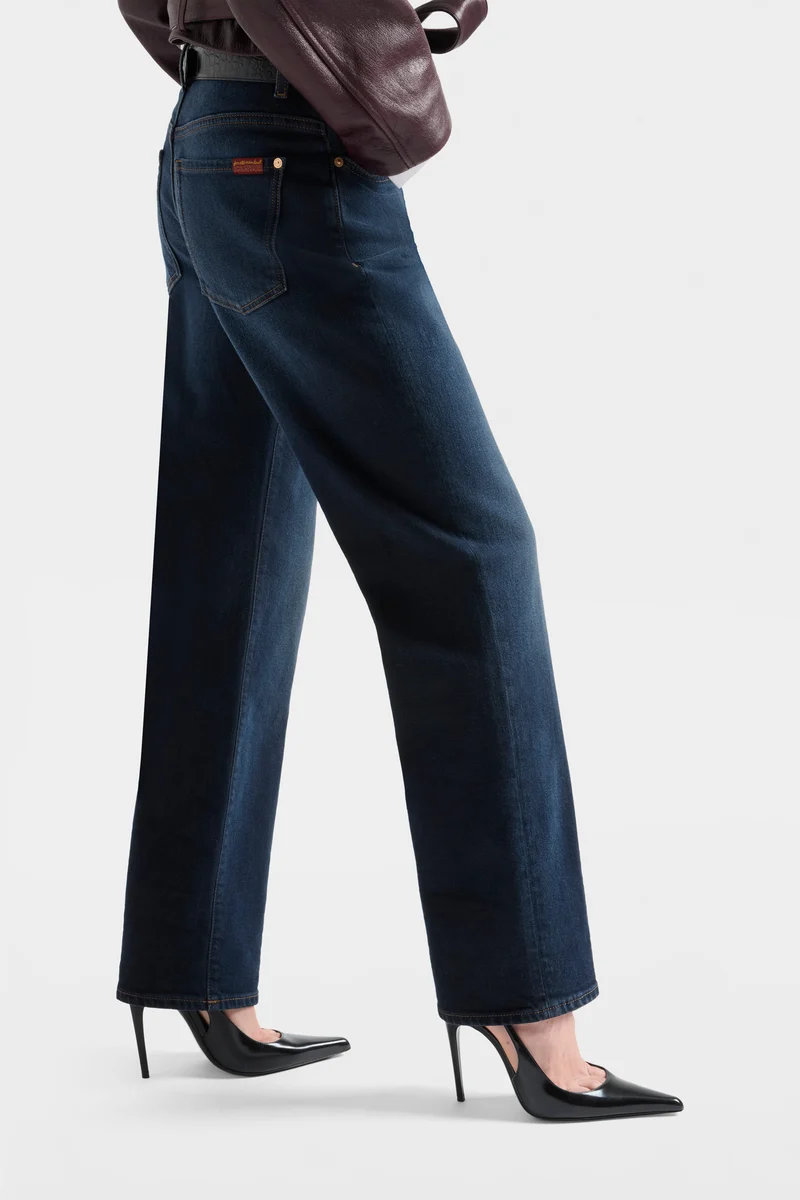 CALIE STRAIGHT in Denim Steel Dark