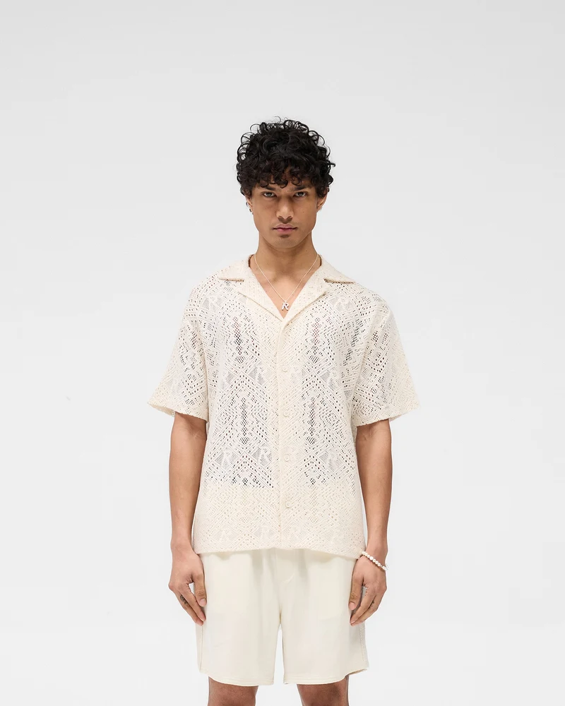 All Over Crochet Shirt - Off White