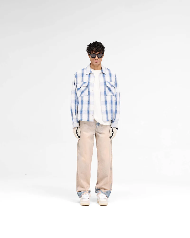 Season Flannel Shirt - Mid Blue